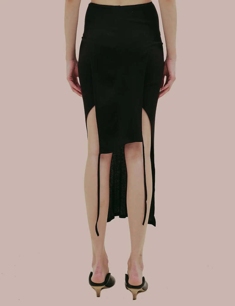 【関税込み】Eckhaus Latta ブラック Flip ミディアムスカート ECKHAUS LATTA Flip Skirt - Asphalt | Garmentory