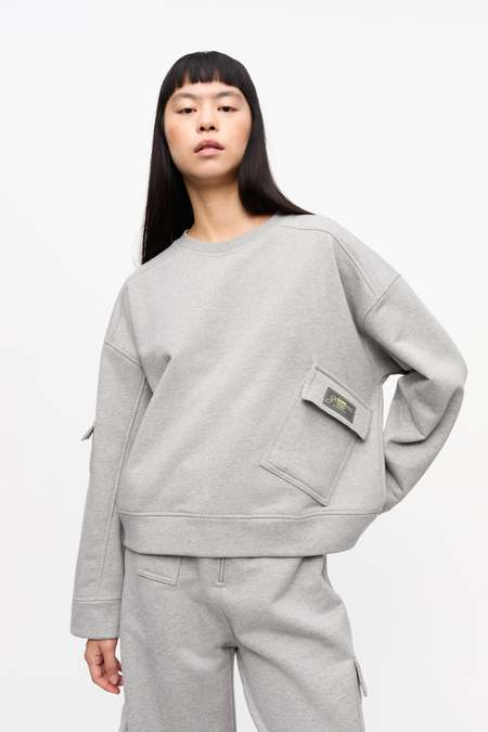 その他 Ganni FW25 HEAVYWEIGHT JERSEY RE-CUT SWEATSHIRT (T4275 151) ganni sweater womanre cut heavy jersey animals long sleeve