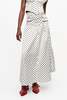 Ganni Printed Double Satin Long Pocket Skirt - Egret - Thumbnail 3