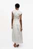 Ganni Printed Double Satin Long Pocket Skirt - Egret - Thumbnail 5
