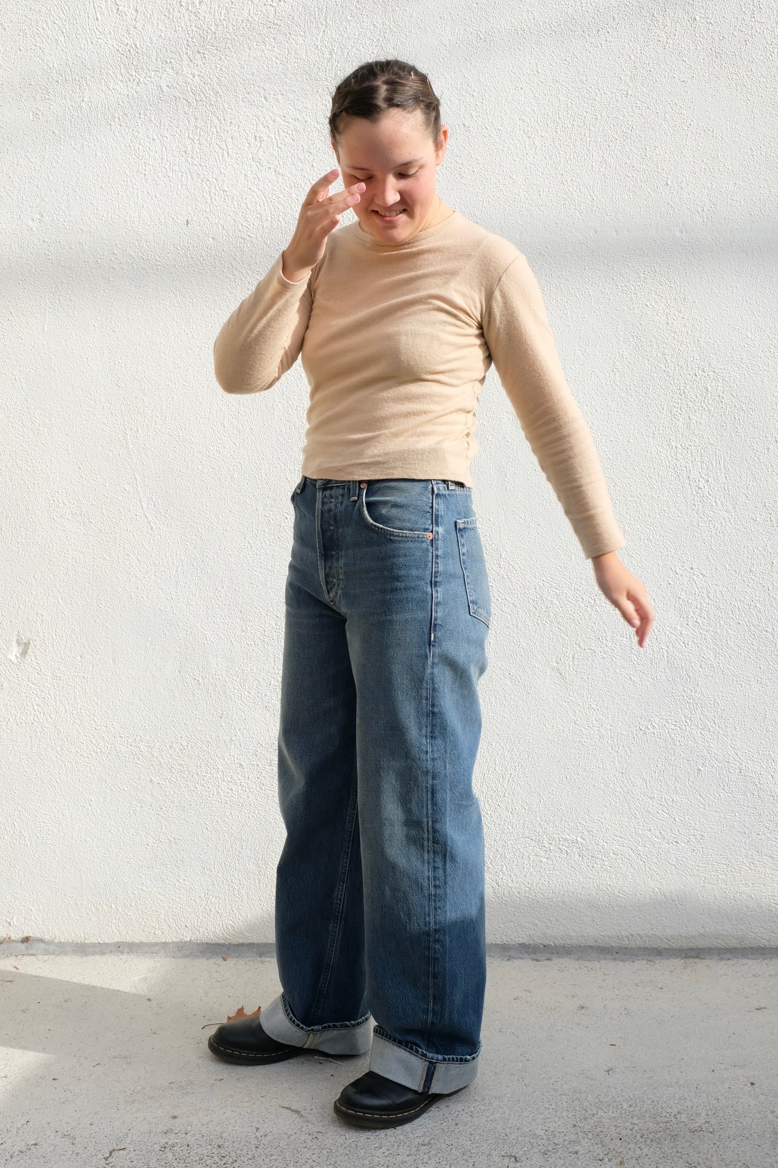 未使用　citizens of humanity ayla　26　オーガニック CITIZENS OF HUMANITY Ayla Baggy high-rise wide-leg organic
