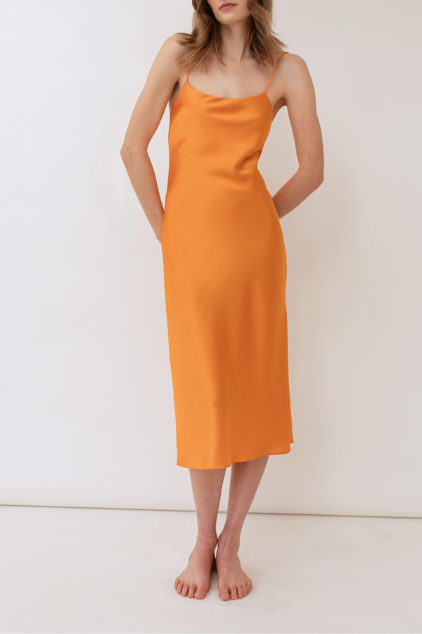 Jacoba Jane Scoop Back Dress - Tangerine Orange