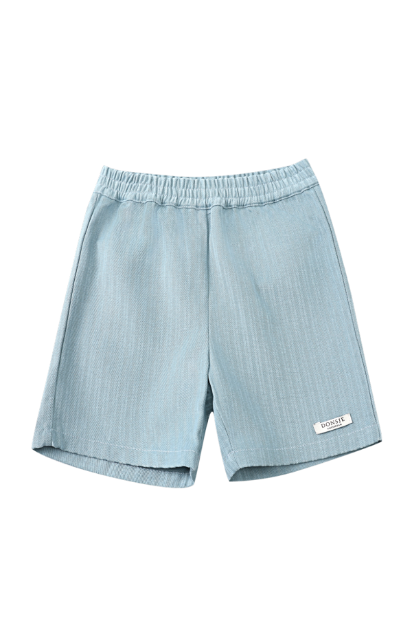 Donsje Cyriel Shorts - Steel Blue Striped