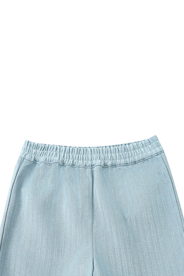 Donsje Cyriel Shorts - Steel Blue Striped