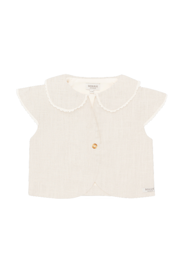 Donsje Hennie Linen Gilet - Soft Sand