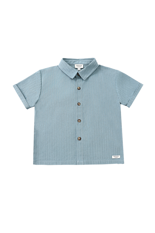 Donsje Qrammie Shirt - Steel Blue Striped