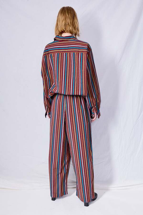 Baserange Ole Pants - Maroon Multi Stripe | Garmentory
