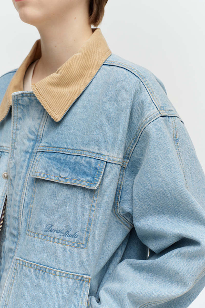 Dunst Vintage Denim Work Jacket - Light Blue | Garmentory