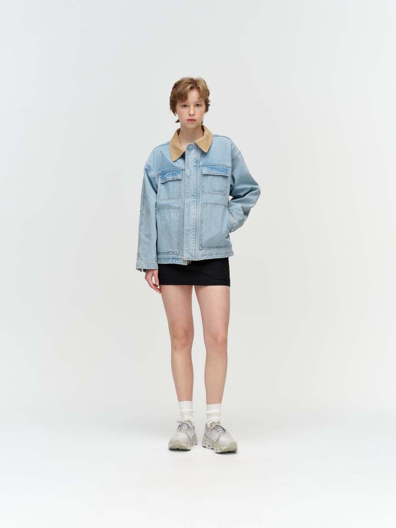Dunst Vintage Denim Work Jacket - Light Blue | Garmentory