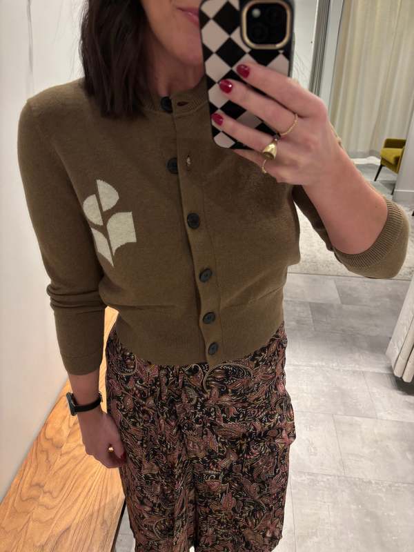 isabel marant etoile Newton Cardigan - Khaki