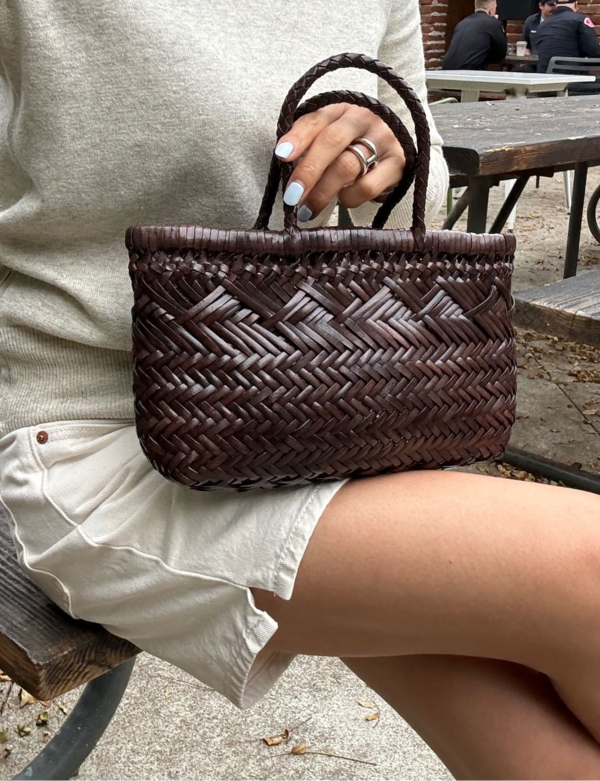 DRAGON DIFFUSION ◇ MINI FLAT GORA 8809 [正規品/関税込] Dragon Diffusion - Mini Flat Gora Strawberry Woven Leather Bag