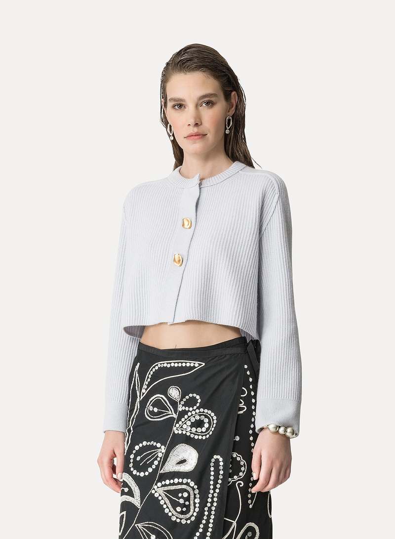 【2plan】Forte Damage Crop Cardigan Cropped Cardigan | OAK + FORT – OAK + FORT USA