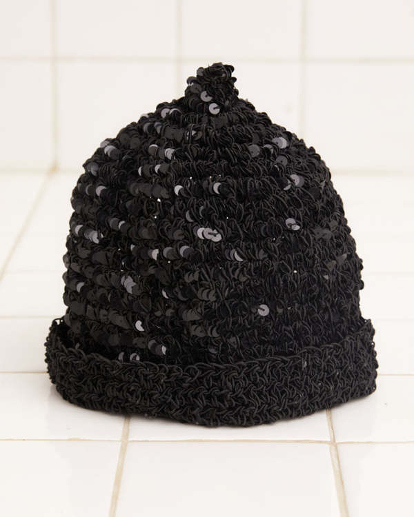 BODE Sequined Cap - Black | Garmentory