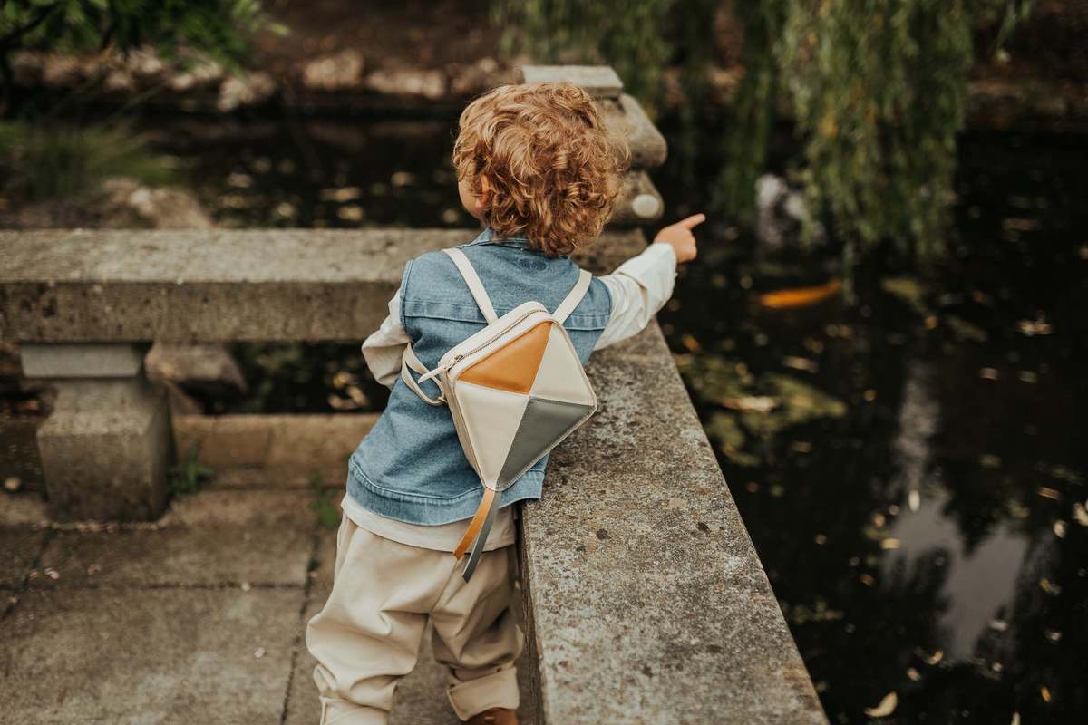 KIDS Donsje Danai Backpack - Cream Leather - Image 2 of 4