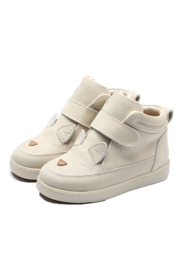KIDS Donsje Mika Kitten Sneakers - Cream Leather