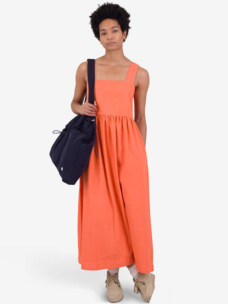 FOLK Midi Day Dress - Dark Orange | Garmentory