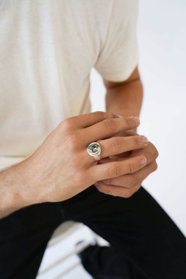 Odissea NY Perlmutte Abalone Ring