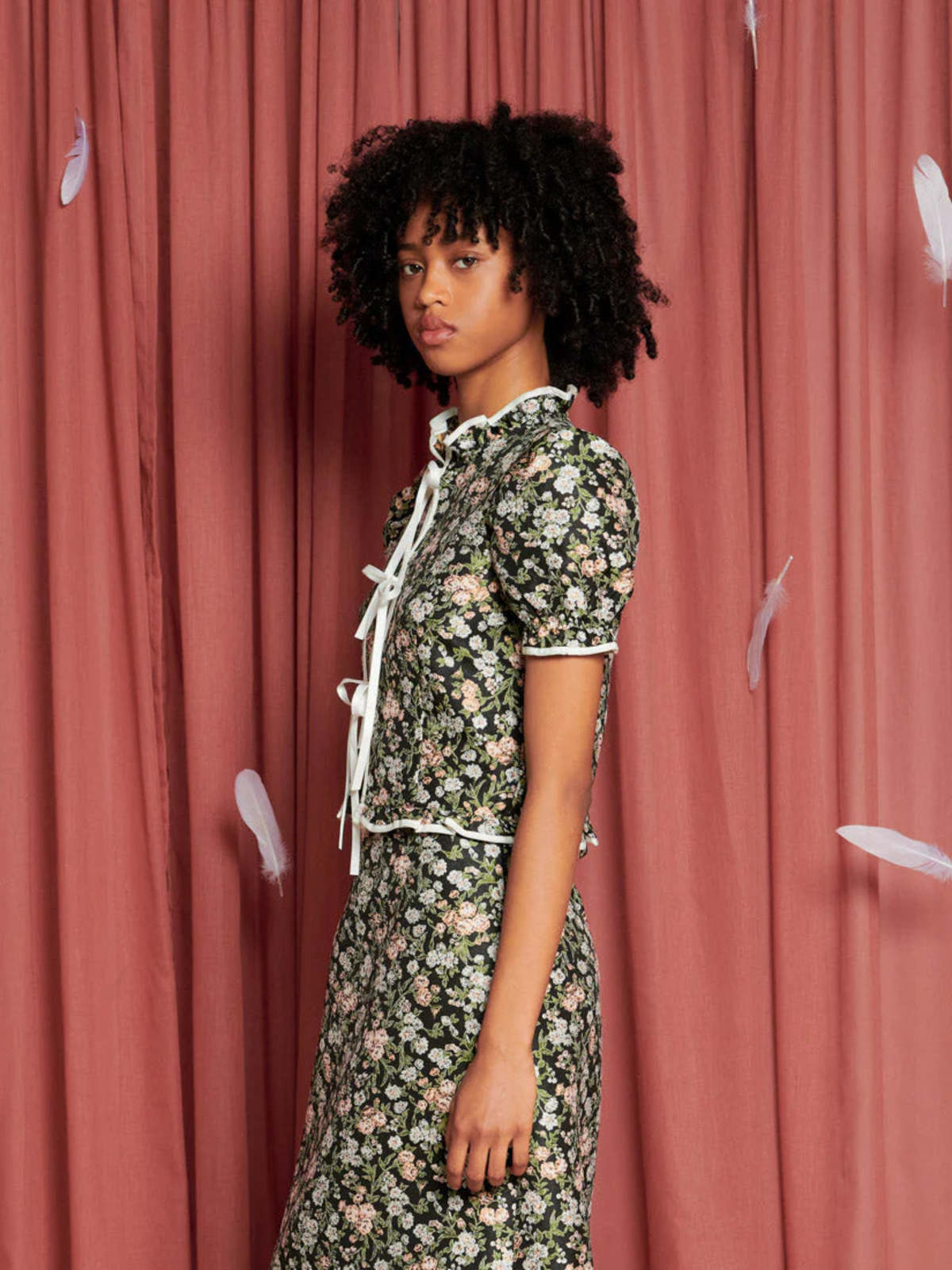 Sister Jane Graces Jacquard Top - Multi Floral | Garmentory