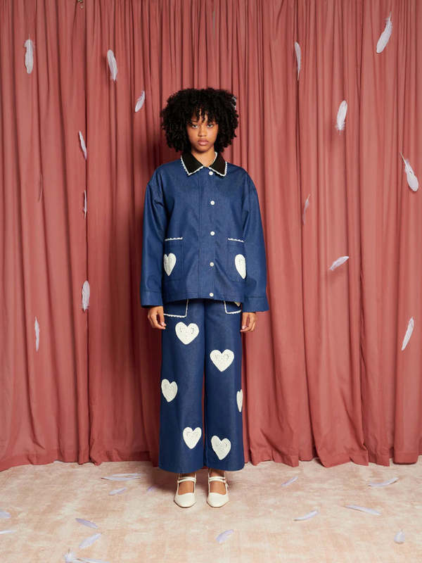 Sister Jane Heart to Heart Jacket - Blue Denim | Garmentory