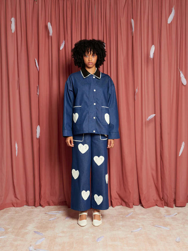 Sister Jane Heart to Heart Jacket - Blue Denim | Garmentory
