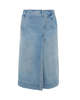 Victoria Beckham Denim Wrap Detail Skirt - Pale Blue Wash - Thumbnail 1