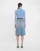 Victoria Beckham Denim Wrap Detail Skirt - Pale Blue Wash - Thumbnail 4