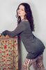 Gil Rodriguez Shimmer Knit Elektra Dress - Espresso - Thumbnail 2