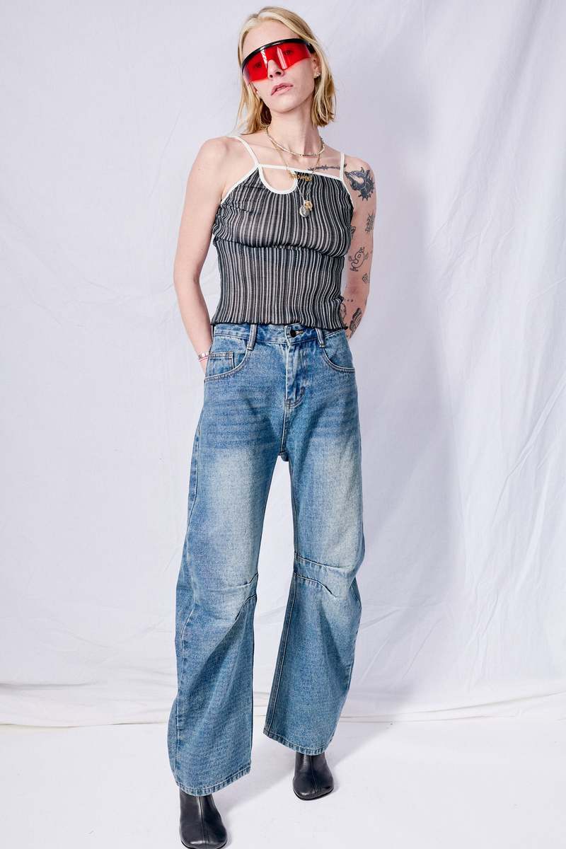 Wynn Hamlyn Indigo Darted Leg Jeans