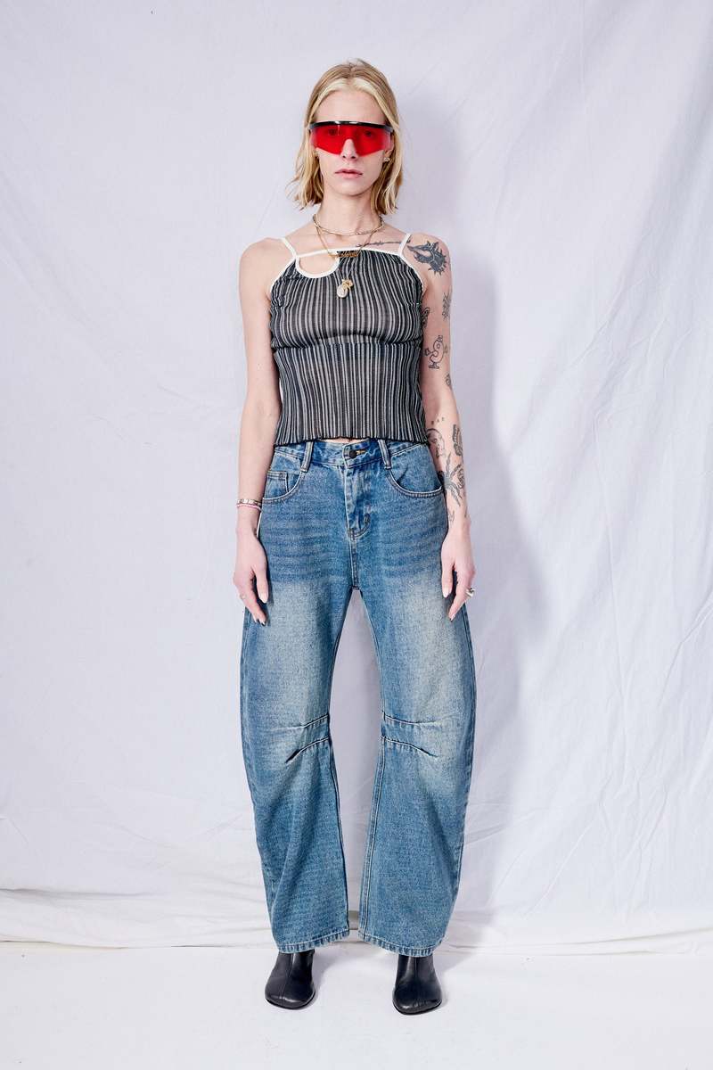 Wynn Hamlyn Indigo Darted Leg Jeans