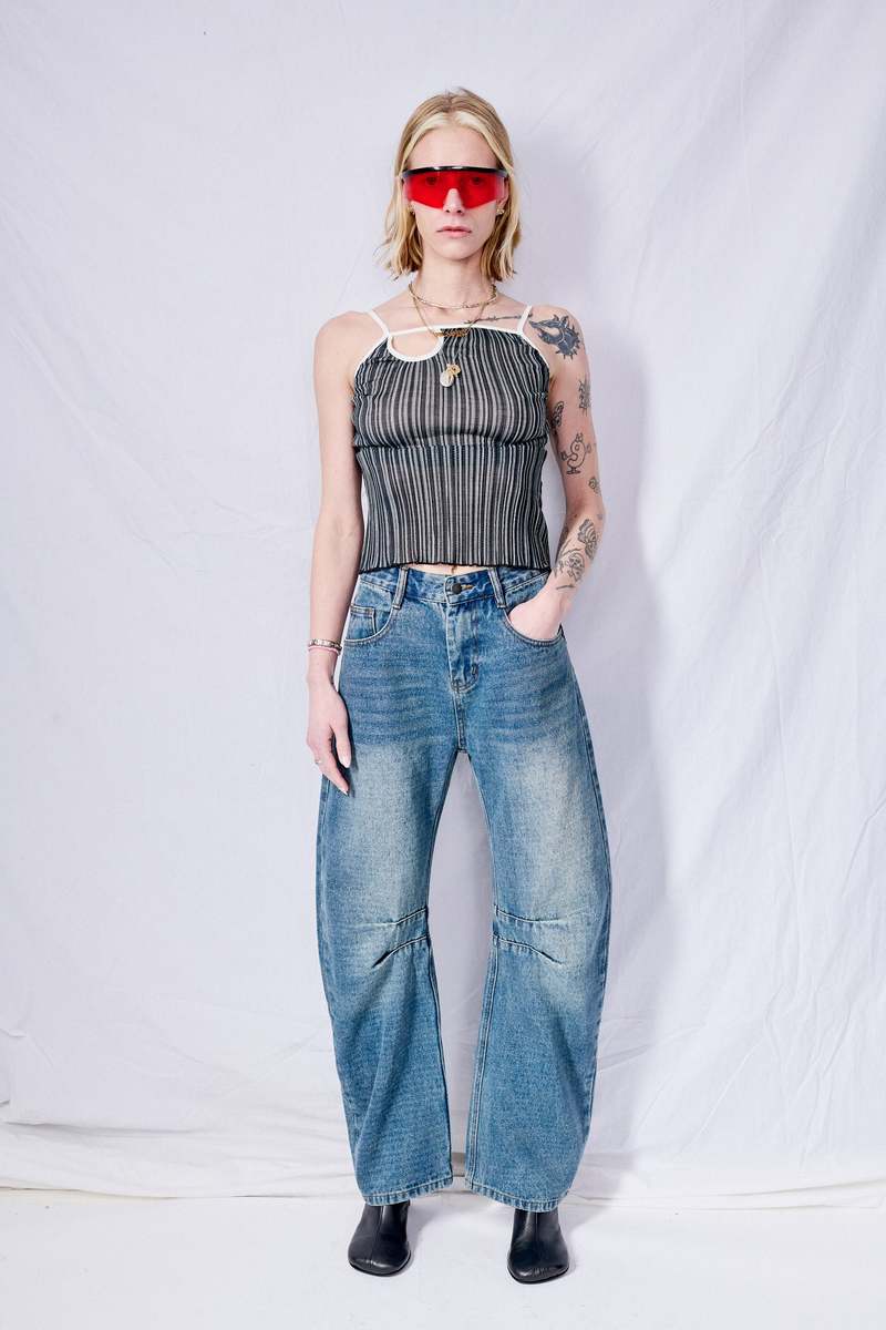 Wynn Hamlyn Indigo Darted Leg Jeans
