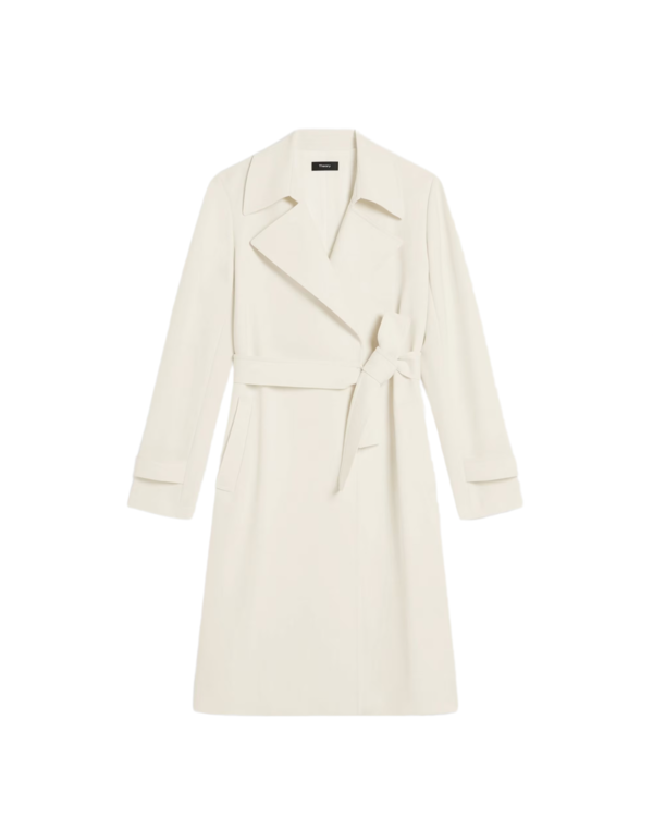 Theory Oaklane Trench Coat - Admiral Crepe | Garmentory