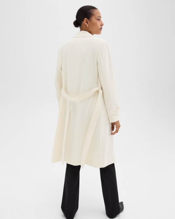 Theory Oaklane Trench Coat - Admiral Crepe | Garmentory