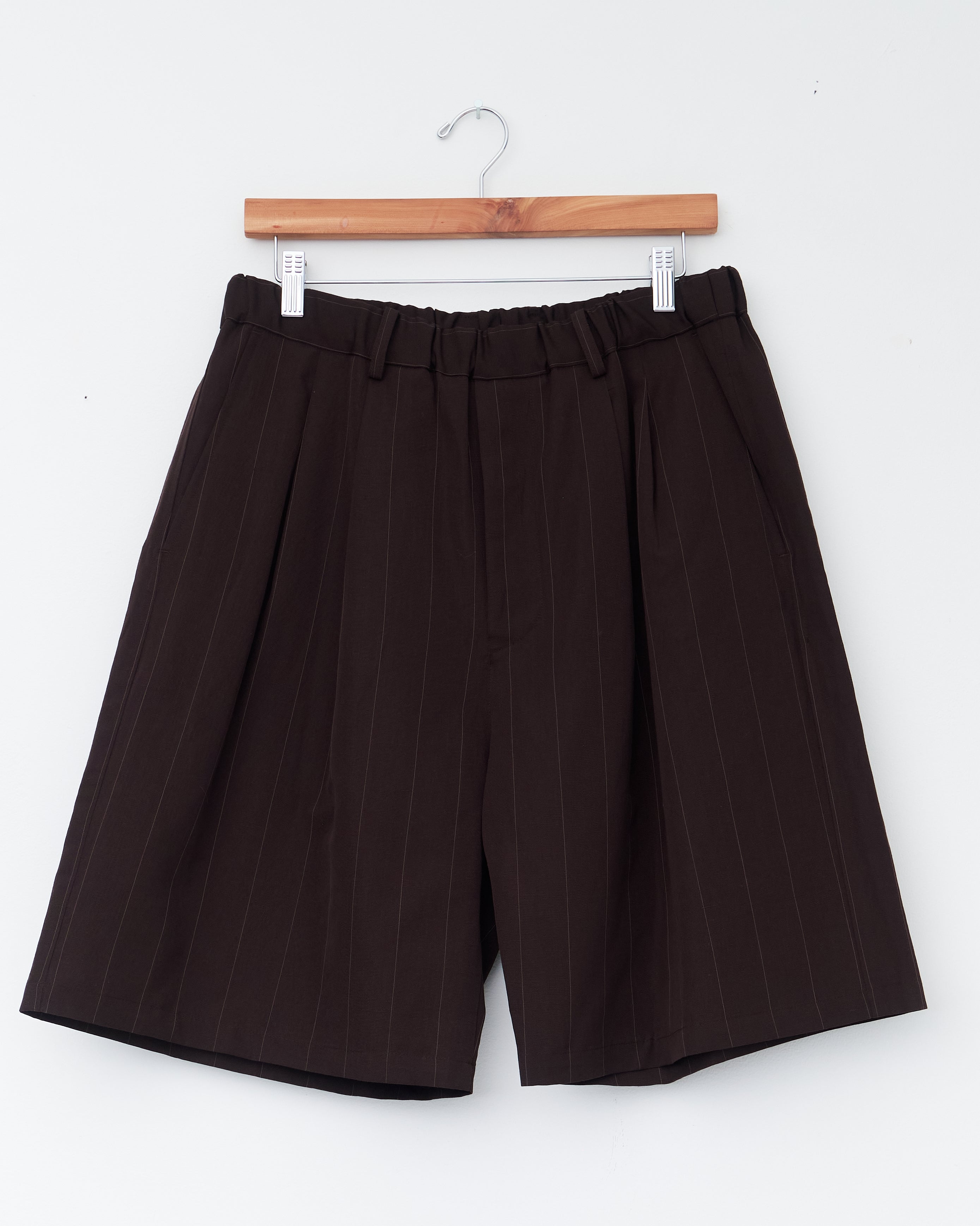 Yoko Sakamoto Double Pleated Easy Shorts - Brown | Garmentory