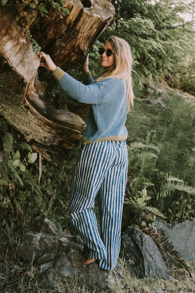 Happy French Gang Omar Light Pants - Indigo Stripes Happy French Gang Omar Light Pants - Indigo Stripes