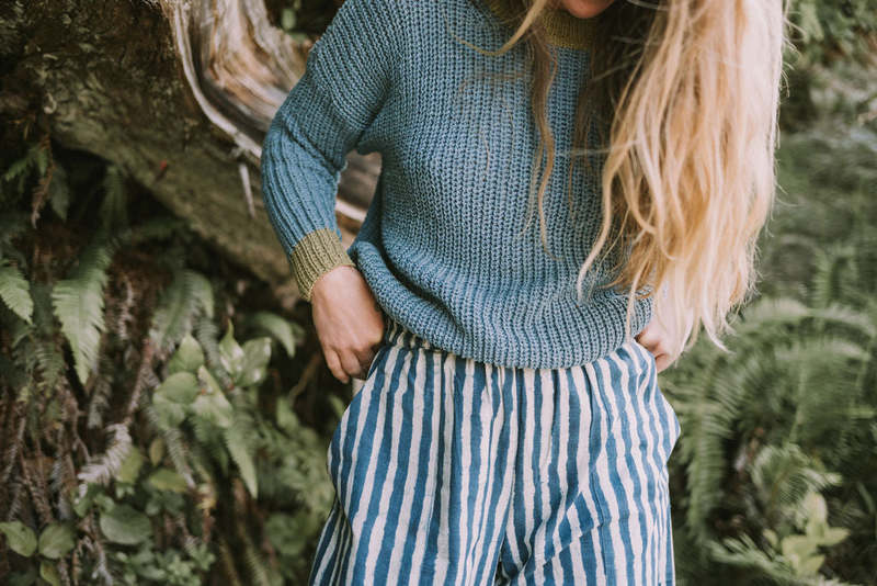 Happy French Gang Omar Light Pants - Indigo Stripes Happy French Gang Omar Light Pants - Indigo Stripes