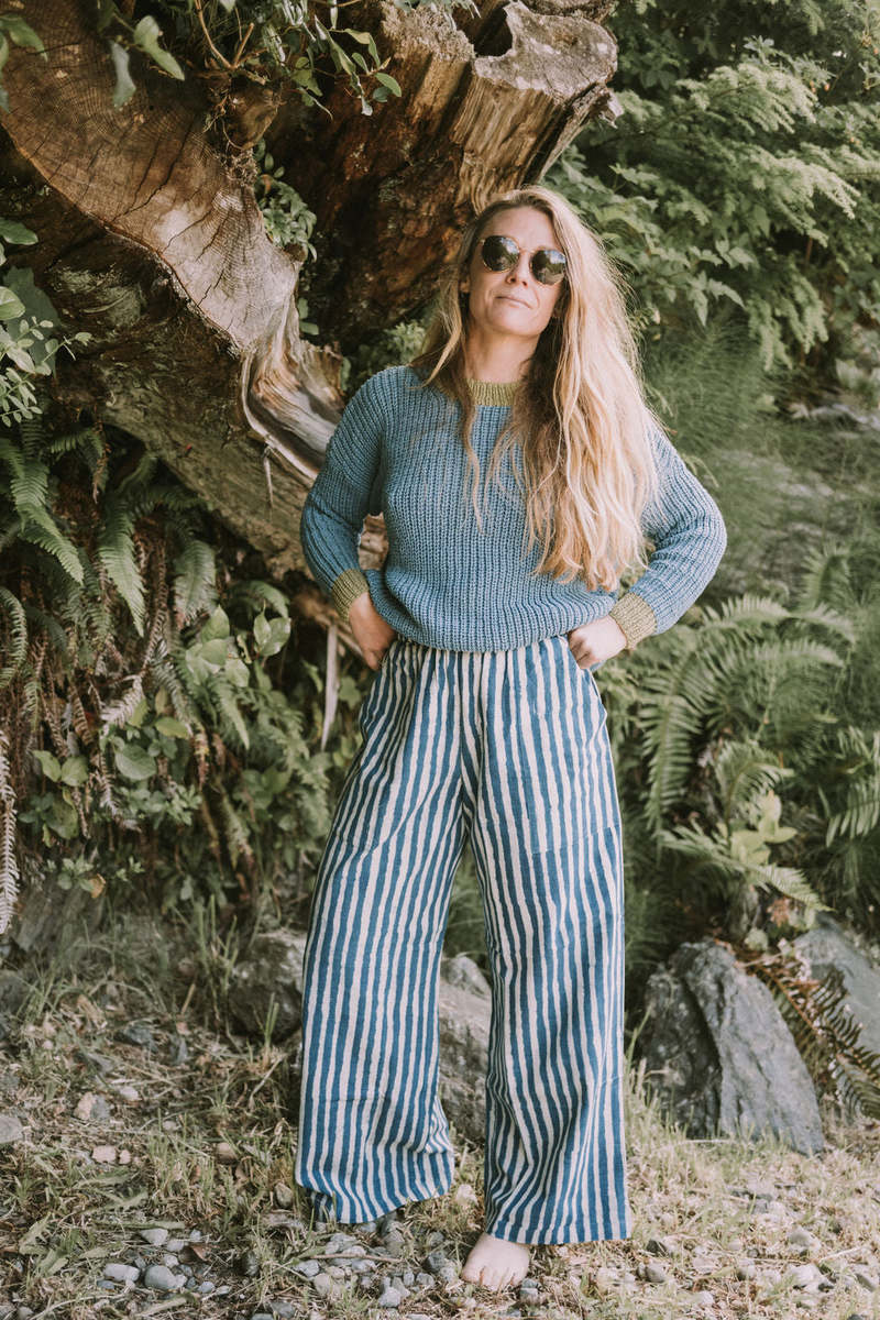 Happy French Gang Omar Light Pants - Indigo Stripes Happy French Gang Omar Light Pants - Indigo Stripes