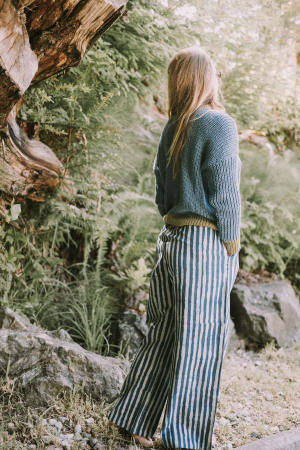 Happy French Gang Omar Light Pants - Indigo Stripes Happy French Gang Omar Light Pants - Indigo Stripes