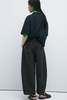 Cordera Curved Denim Pants - Black - Thumbnail 7