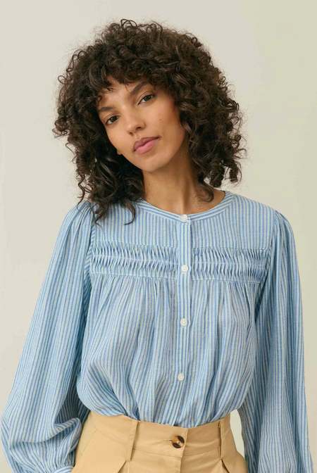 Louise Misha Malaya Blouse, Oxford Blue main image 1