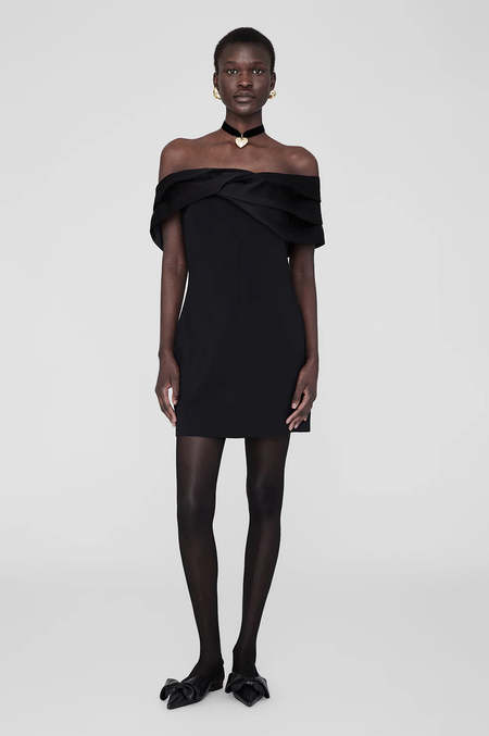 ワンピース ANINE BING Woman Dress Black A0210916 BLK26 ANINE BING Lora cut-out Ribbed Dress | Black | FARFETCH