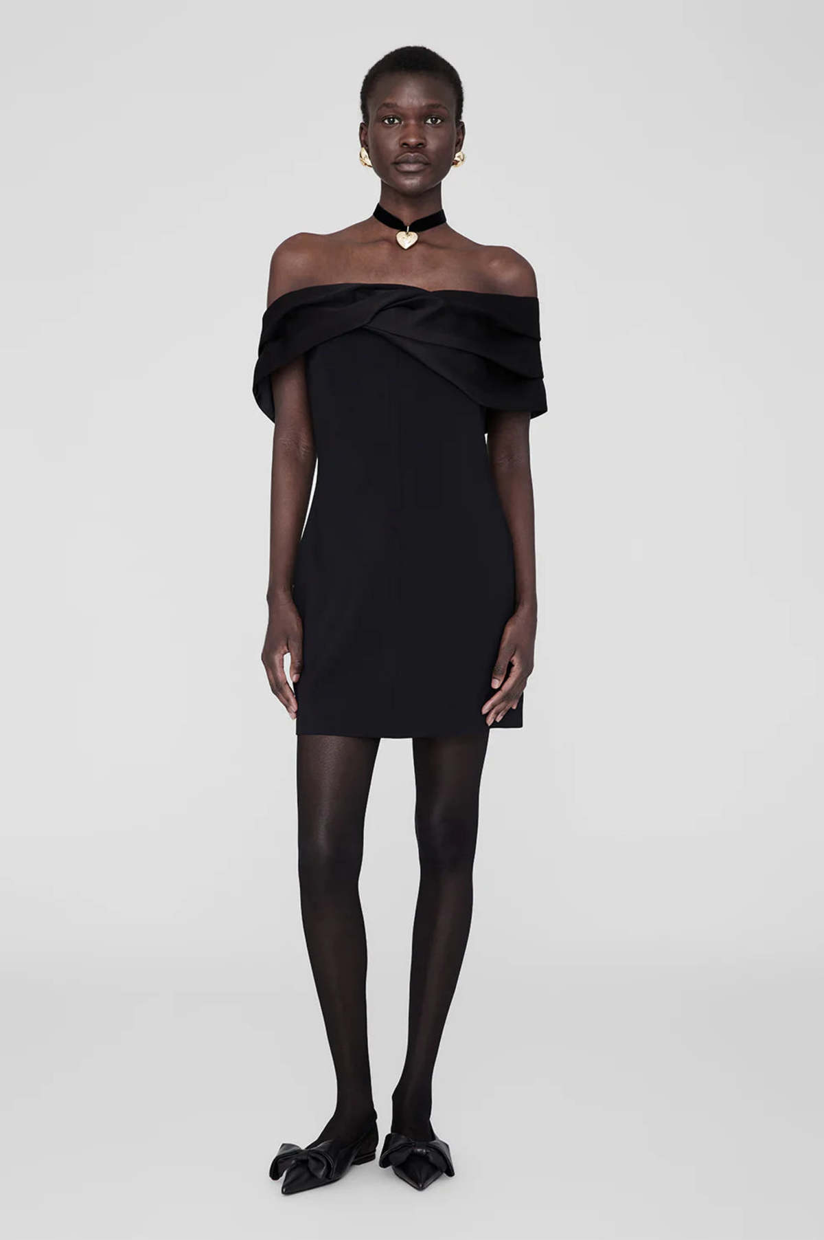 Anine-Bing-Satin-Bow-Strapless