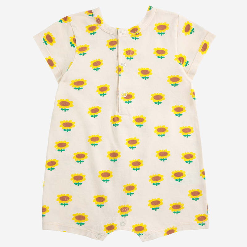 Bobo Choses Baby Sunflower All Over Romper - Beige Bobo Choses Baby Sunflower All Over Romper - Beige
