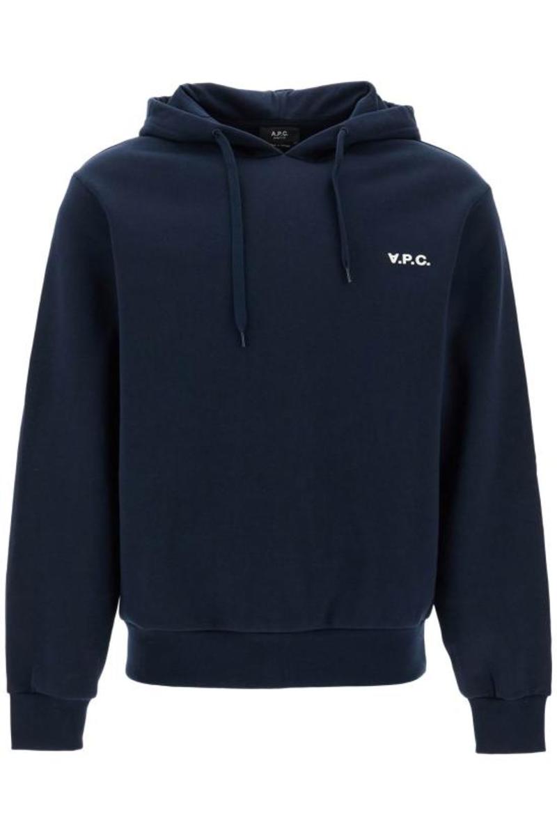 ★A.P.C.★ Madam Lou Standard Fit Hood Dark Navy COHBVM27914 A.P.C. Hoodie - Dark Navy | Garmentory