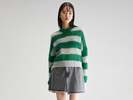 Bellerose Arcy Sweater - Green Stripe - Thumbnail 1