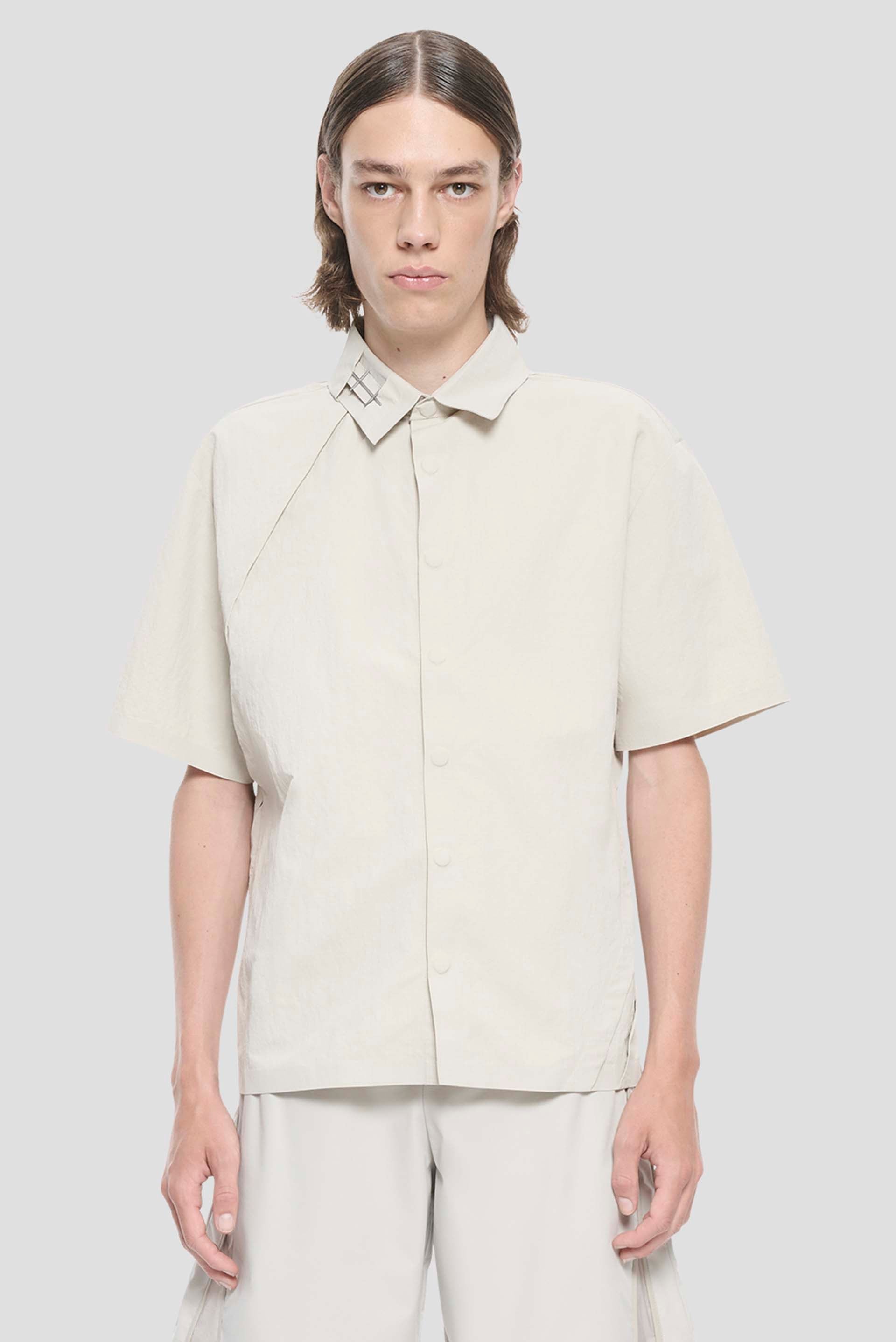 Heliot Emil Marl Shirt - Stone | Garmentory
