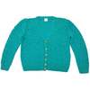 Sundazed Sculptural Cablework Menorah Motif Cardigan - Green - Thumbnail 1