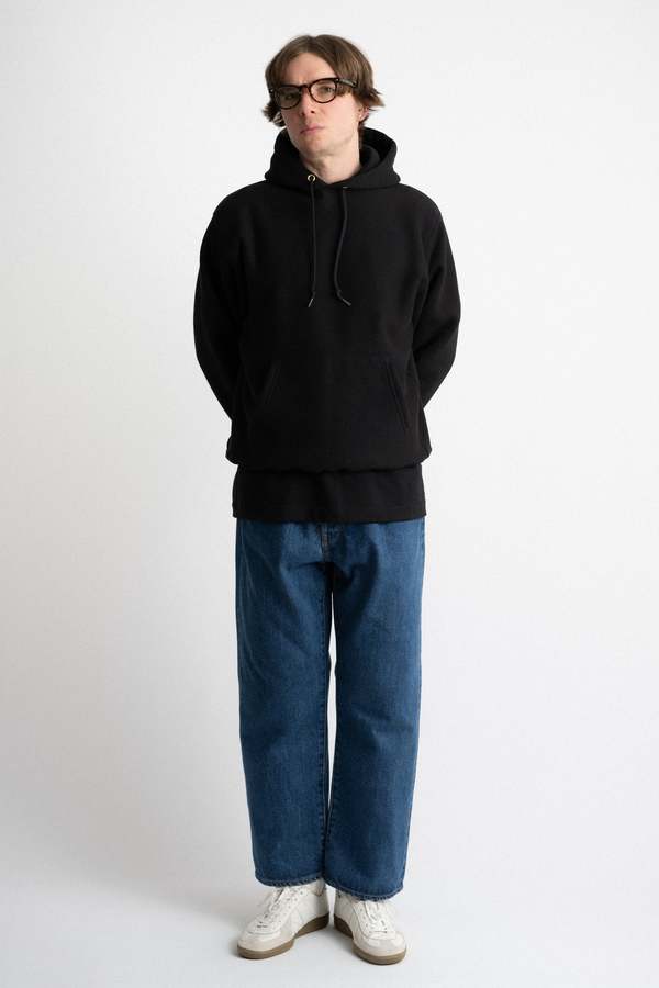 Camber Cross-Knit Pullover Hooded Sweatshirt - Black | Garmentory