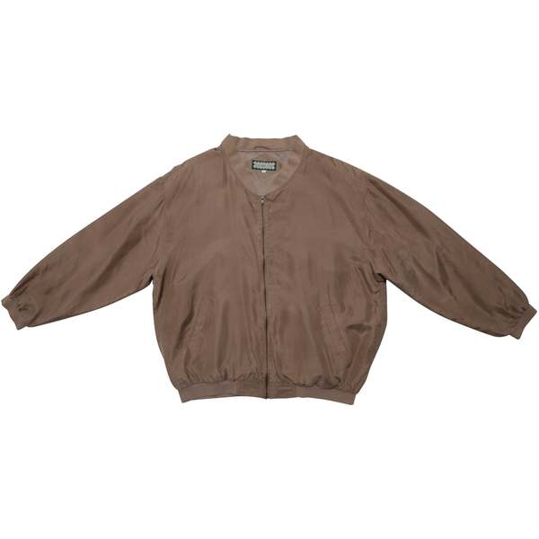 Variable Club Plain Weave Silk Multi Panel Bomber Jacket - Driftwood Variable Club Plain Weave Silk Multi Panel Bomber Jacket - Driftwood