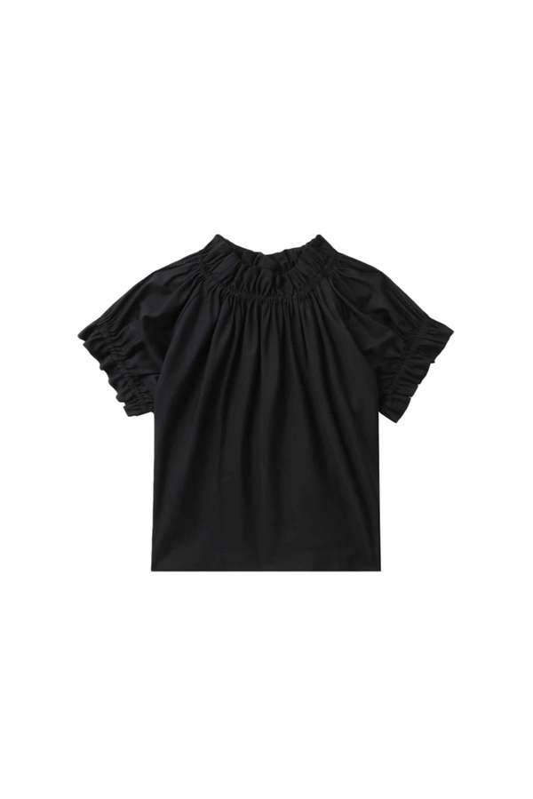 Simone Rocha x  フリルトップス Simone Rocha ruffle-detail petal-sleeve Hoodie | Red