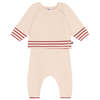 KIDS Petit Bateau Two Piece Set - Cream/Red Stripes - Thumbnail 3